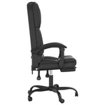 HKH Silla de Oficina de Masajes Reclinable en Cuero Artificial - Negro
