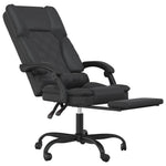 HKH Silla de Oficina de Masajes Reclinable en Cuero Artificial - Negro