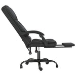 HKH Silla de Oficina de Masajes Reclinable en Cuero Artificial - Negro