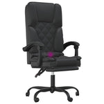 HKH Silla de Oficina de Masajes Reclinable en Cuero Artificial - Negro