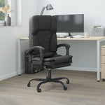 HKH Silla de Oficina de Masajes Reclinable en Cuero Artificial - Negro