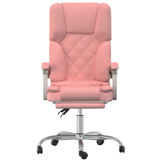HKH Silla de Oficina de Masajes Reclinable en Piel Sintética - Rosa