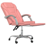 Silla de oficina reclinable de piel sintética HKH - Rosa