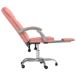 Silla de oficina reclinable de piel sintética HKH - Rosa