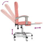 Silla de oficina reclinable de piel sintética HKH - Rosa