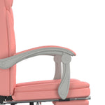 Silla de oficina reclinable de piel sintética HKH - Rosa