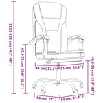 Silla de oficina reclinable de piel sintética HKH - Rosa