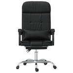 HKH Silla de Oficina de Masajes Reclinable en Cuero Artificial - Negro