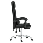 HKH Silla de Oficina de Masajes Reclinable en Cuero Artificial - Negro