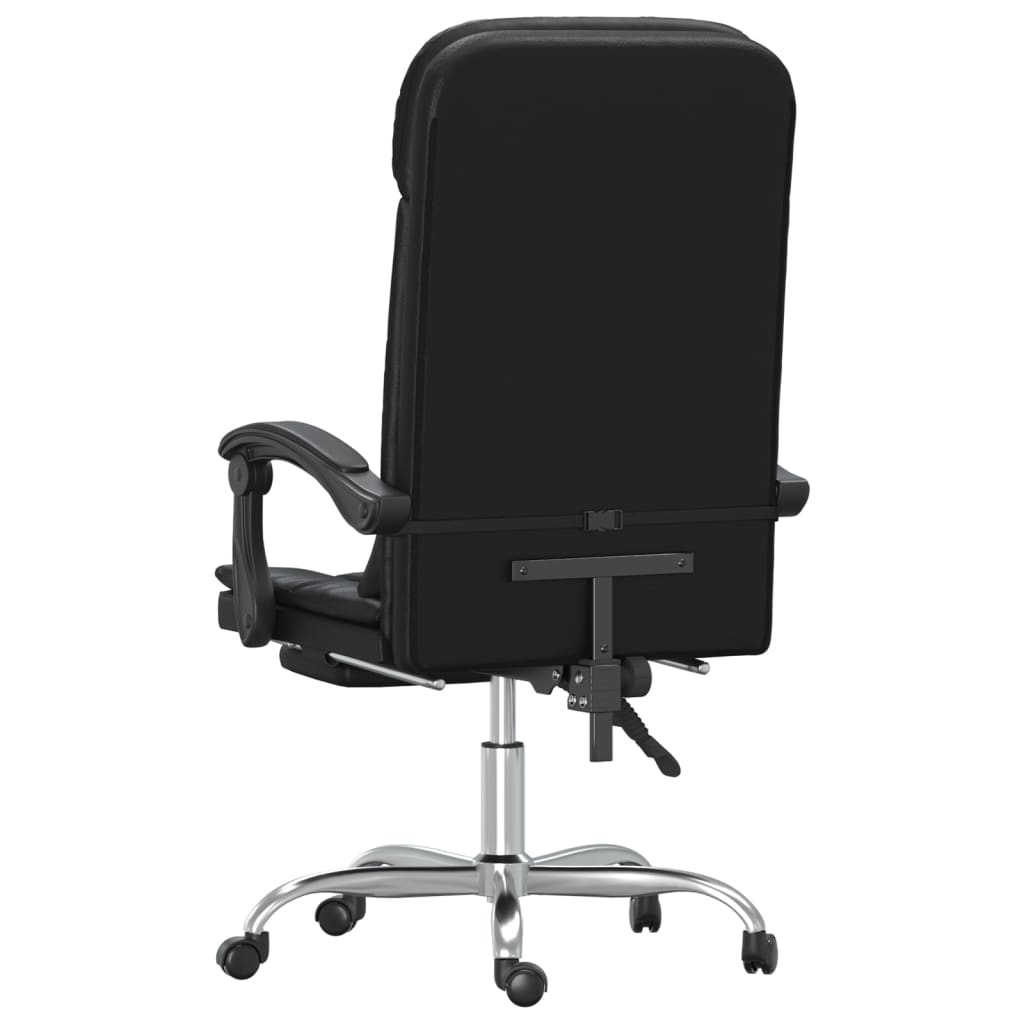 HKH Silla de Oficina de Masajes Reclinable en Cuero Artificial - Negro