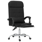 HKH Silla de Oficina de Masajes Reclinable en Cuero Artificial - Negro