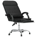 HKH Silla de Oficina de Masajes Reclinable en Cuero Artificial - Negro