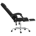 HKH Silla de Oficina de Masajes Reclinable en Cuero Artificial - Negro