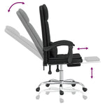 HKH Silla de Oficina de Masajes Reclinable en Cuero Artificial - Negro