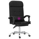 HKH Silla de Oficina de Masajes Reclinable en Cuero Artificial - Negro
