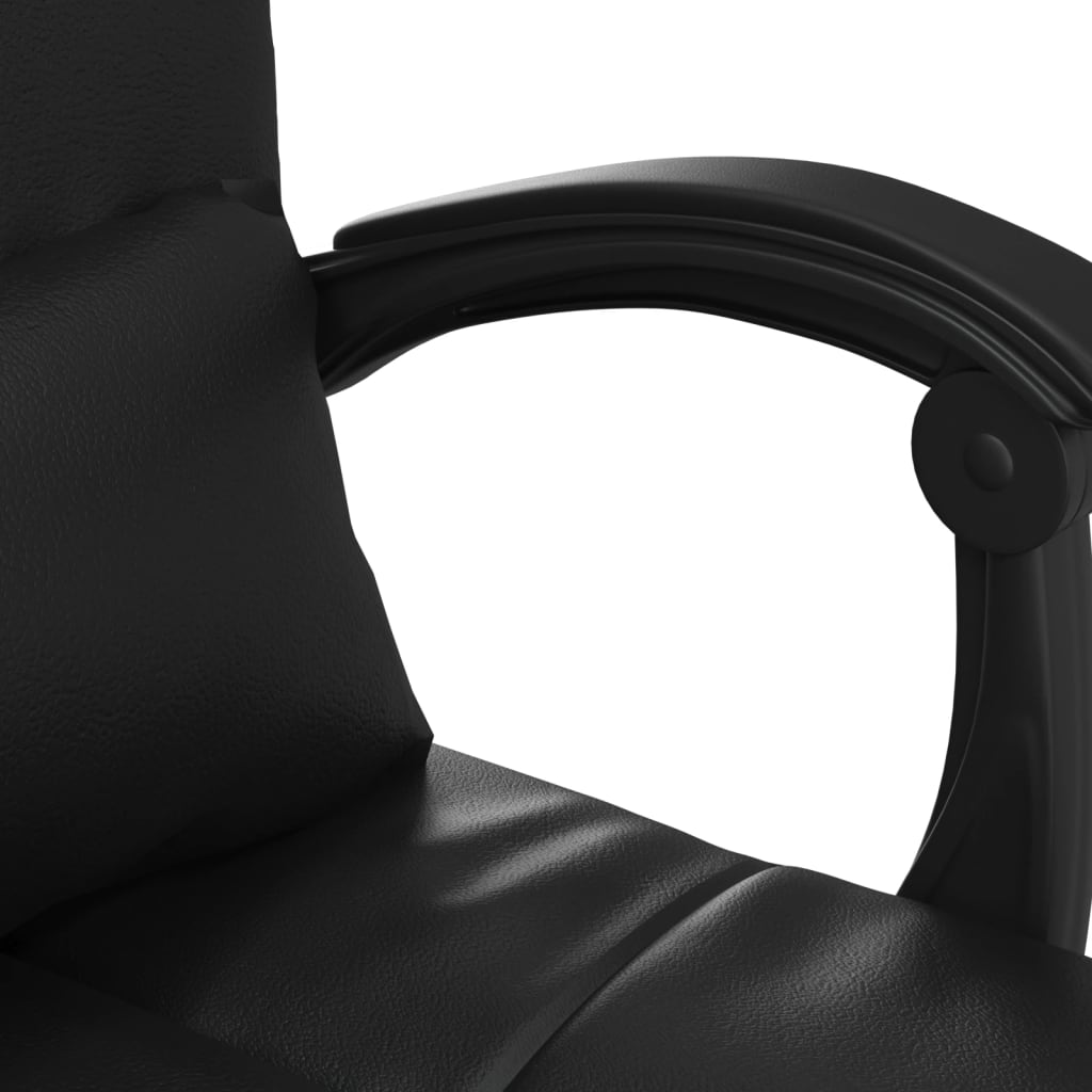 HKH Silla de Oficina de Masajes Reclinable en Cuero Artificial - Negro