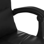 HKH Silla de Oficina de Masajes Reclinable en Cuero Artificial - Negro