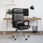 HKH Silla de Oficina de Masajes Reclinable en Cuero Artificial - Negro