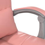 HKH Cadeira Escritório Massagens Reclinável em Couro Artificial - Rosa