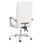 Silla de oficina reclinable HKH de cuero sintético - Blanca