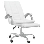 Silla de oficina reclinable HKH de cuero sintético - Blanca