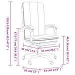 Silla de oficina reclinable HKH de cuero sintético - Blanca