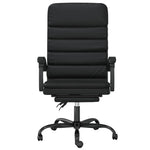 HKH Silla de Oficina de Masajes Reclinable en Cuero Artificial - Negro