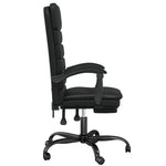 HKH Silla de Oficina de Masajes Reclinable en Cuero Artificial - Negro