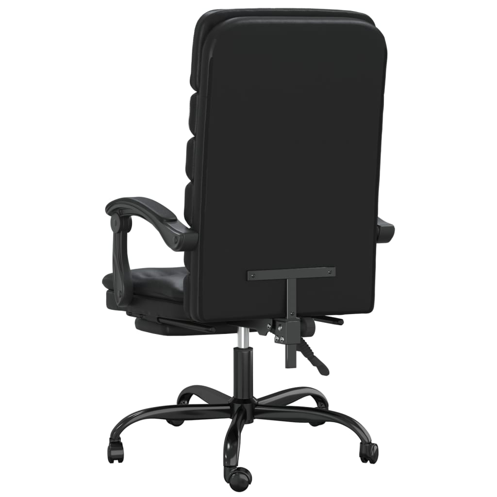 HKH Silla de Oficina de Masajes Reclinable en Cuero Artificial - Negro