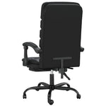 HKH Silla de Oficina de Masajes Reclinable en Cuero Artificial - Negro