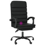 HKH Silla de Oficina de Masajes Reclinable en Cuero Artificial - Negro