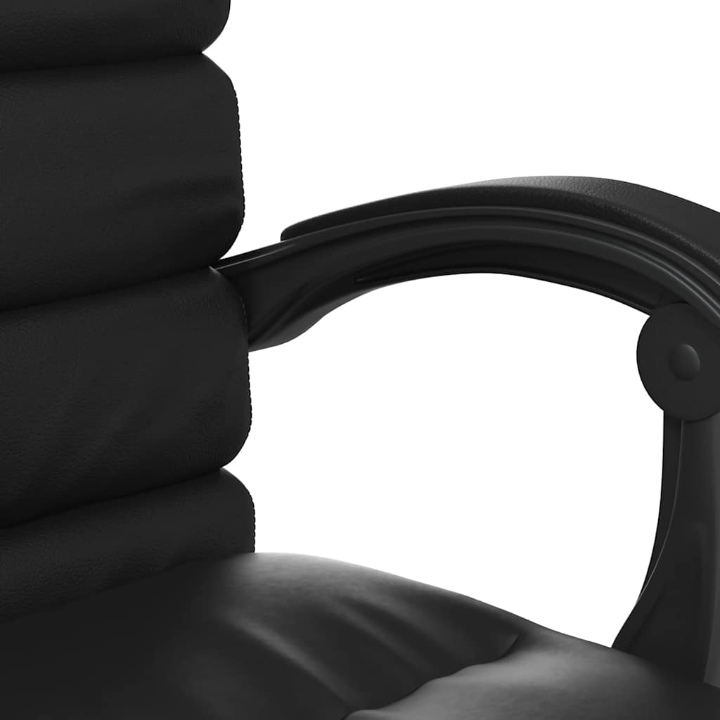 HKH Silla de Oficina de Masajes Reclinable en Cuero Artificial - Negro