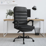 HKH Silla de Oficina de Masajes Reclinable en Cuero Artificial - Negro