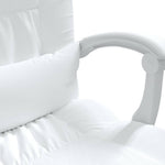 Silla de oficina reclinable HKH de cuero sintético - Blanca