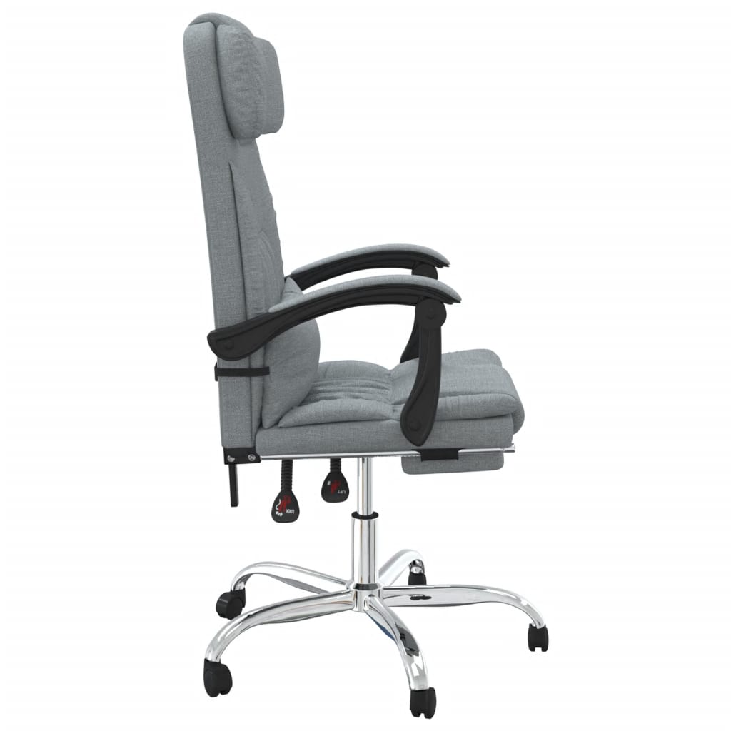 Silla de masaje de oficina reclinable en tela HKH - Gris claro