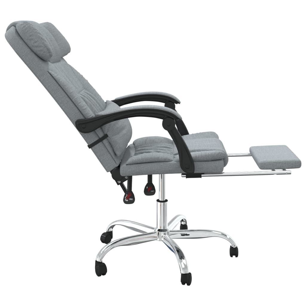 Silla de masaje de oficina reclinable en tela HKH - Gris claro