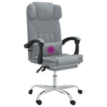 Silla de masaje de oficina reclinable en tela HKH - Gris claro