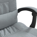 Silla de masaje de oficina reclinable en tela HKH - Gris claro