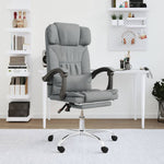 Silla de masaje de oficina reclinable en tela HKH - Gris claro