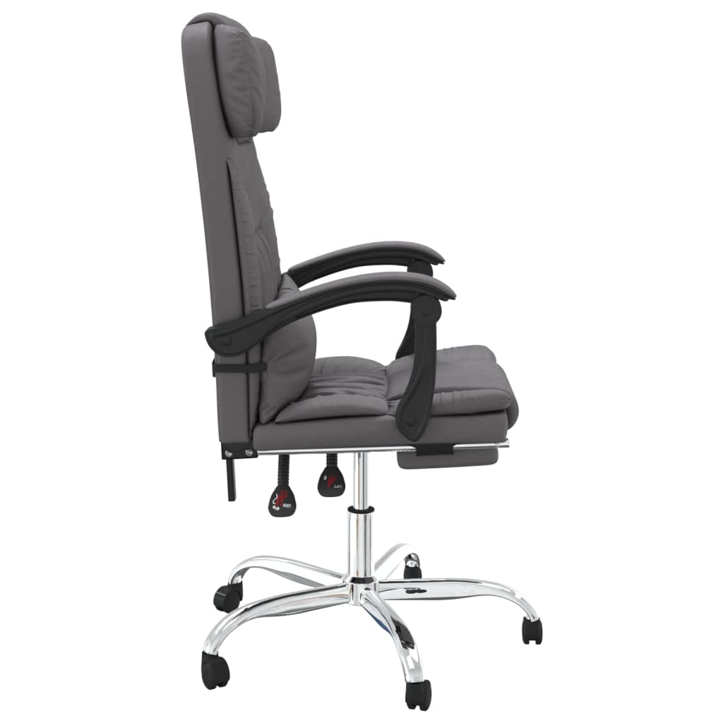 HKH Silla de masaje reclinable de oficina de piel sintética - Gris