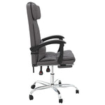 HKH Silla de masaje reclinable de oficina de piel sintética - Gris