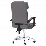 HKH Silla de masaje reclinable de oficina de piel sintética - Gris