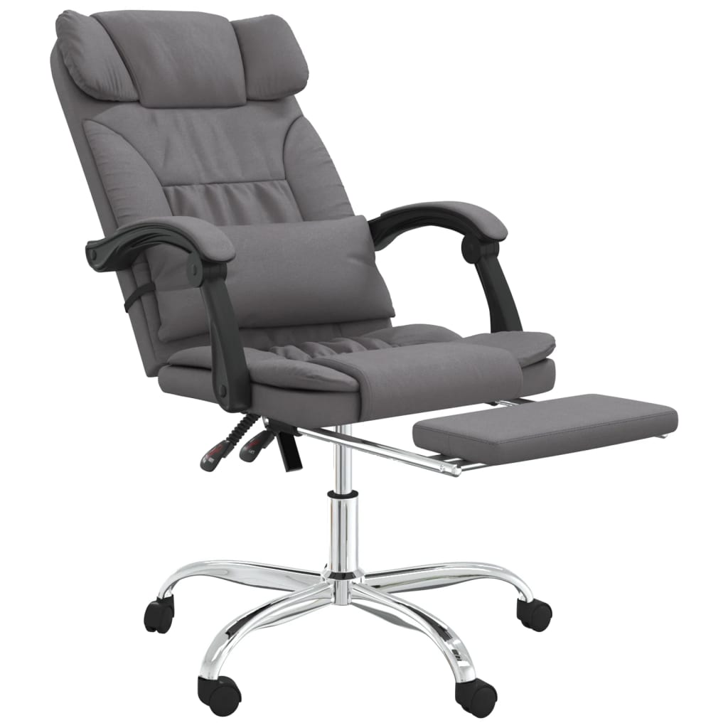 HKH Silla de masaje reclinable de oficina de piel sintética - Gris