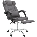 HKH Silla de masaje reclinable de oficina de piel sintética - Gris