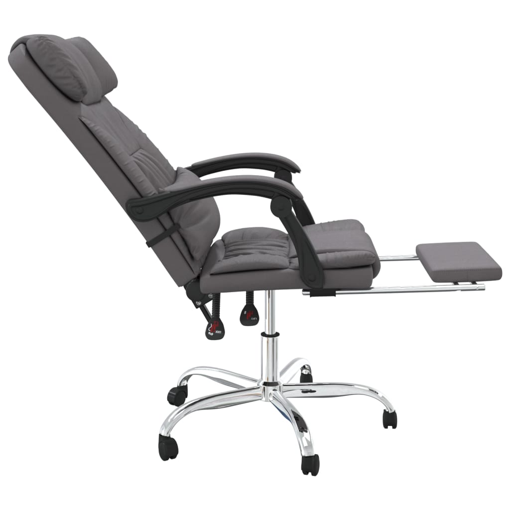 HKH Silla de masaje reclinable de oficina de piel sintética - Gris