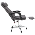 HKH Silla de masaje reclinable de oficina de piel sintética - Gris