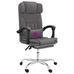 HKH Silla de masaje reclinable de oficina de piel sintética - Gris