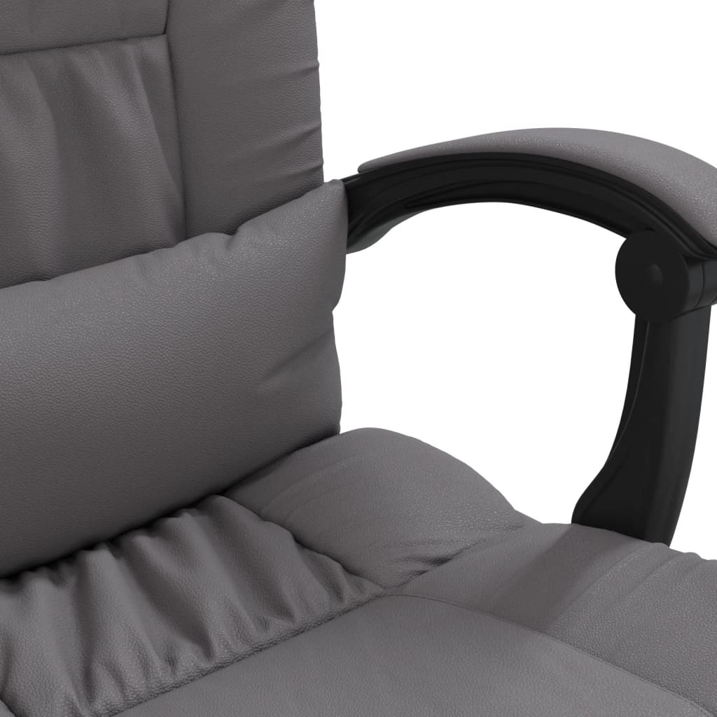 HKH Silla de masaje reclinable de oficina de piel sintética - Gris