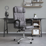 HKH Silla de masaje reclinable de oficina de piel sintética - Gris