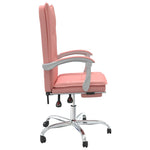 HKH Silla de Oficina Reclinable de Piel Sintética - Rosa